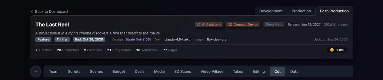 The project header with the AI Assistant button