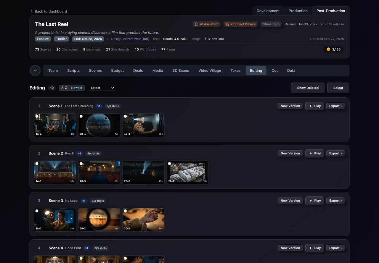 Editing & Timelines — screenshot 1 of 4