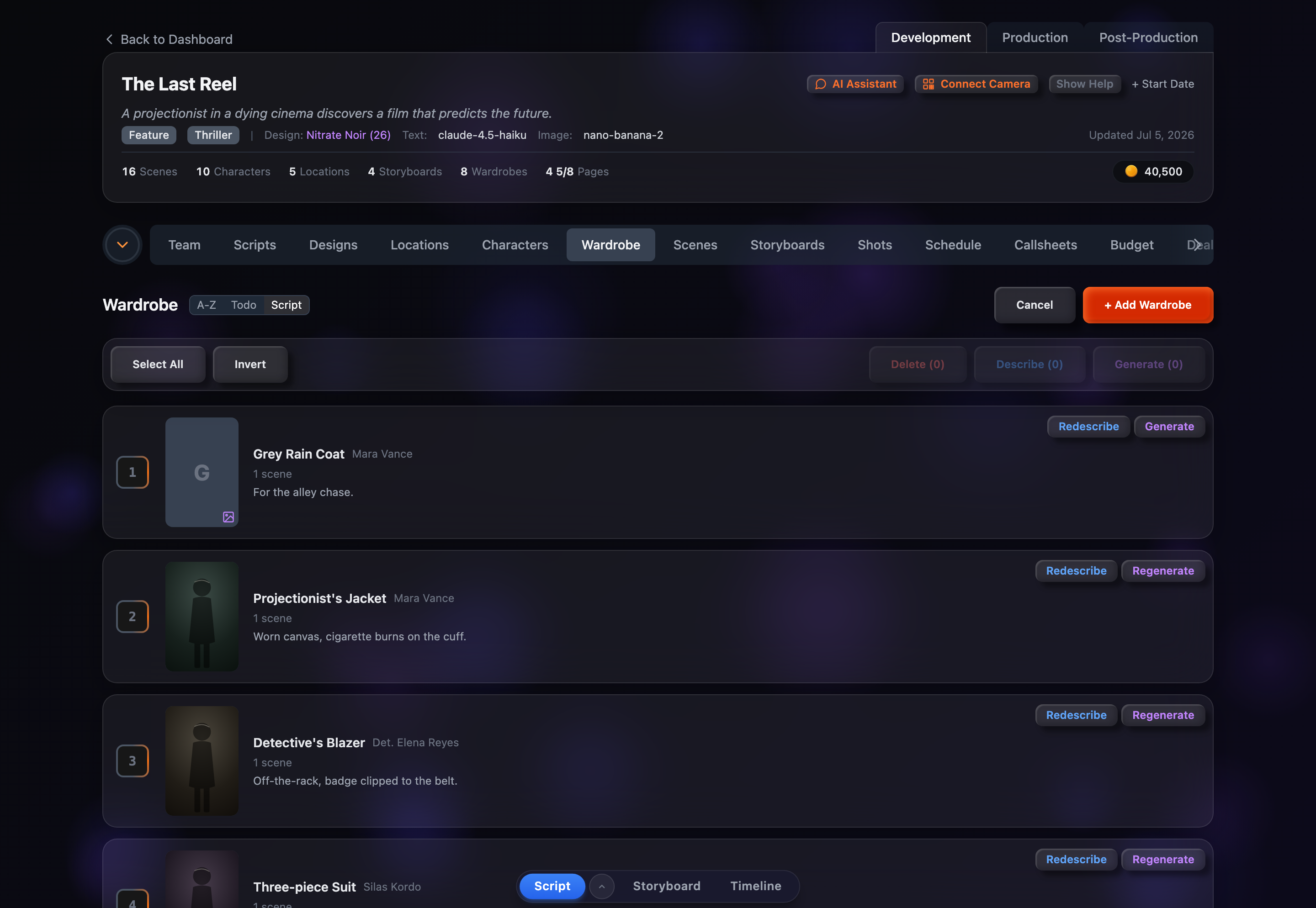Select mode with the bulk-action toolbar